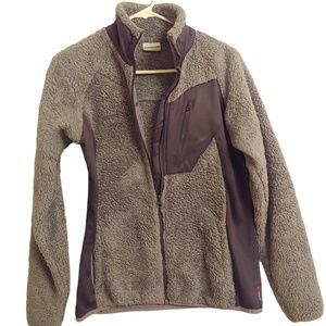 Grey Columbia Sherpa zip up jacket